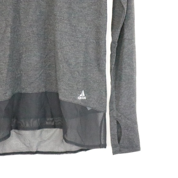 Adidas Charcoal Long Sleeve Coverup Climate Technology Gray Size XS New with Tag - Picture 4 of 6